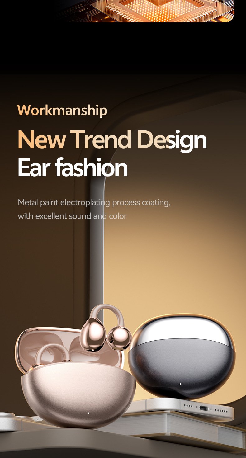 m110 ear clip bluetooth headset: smart multi language ai translation wireless bluetooth headset
