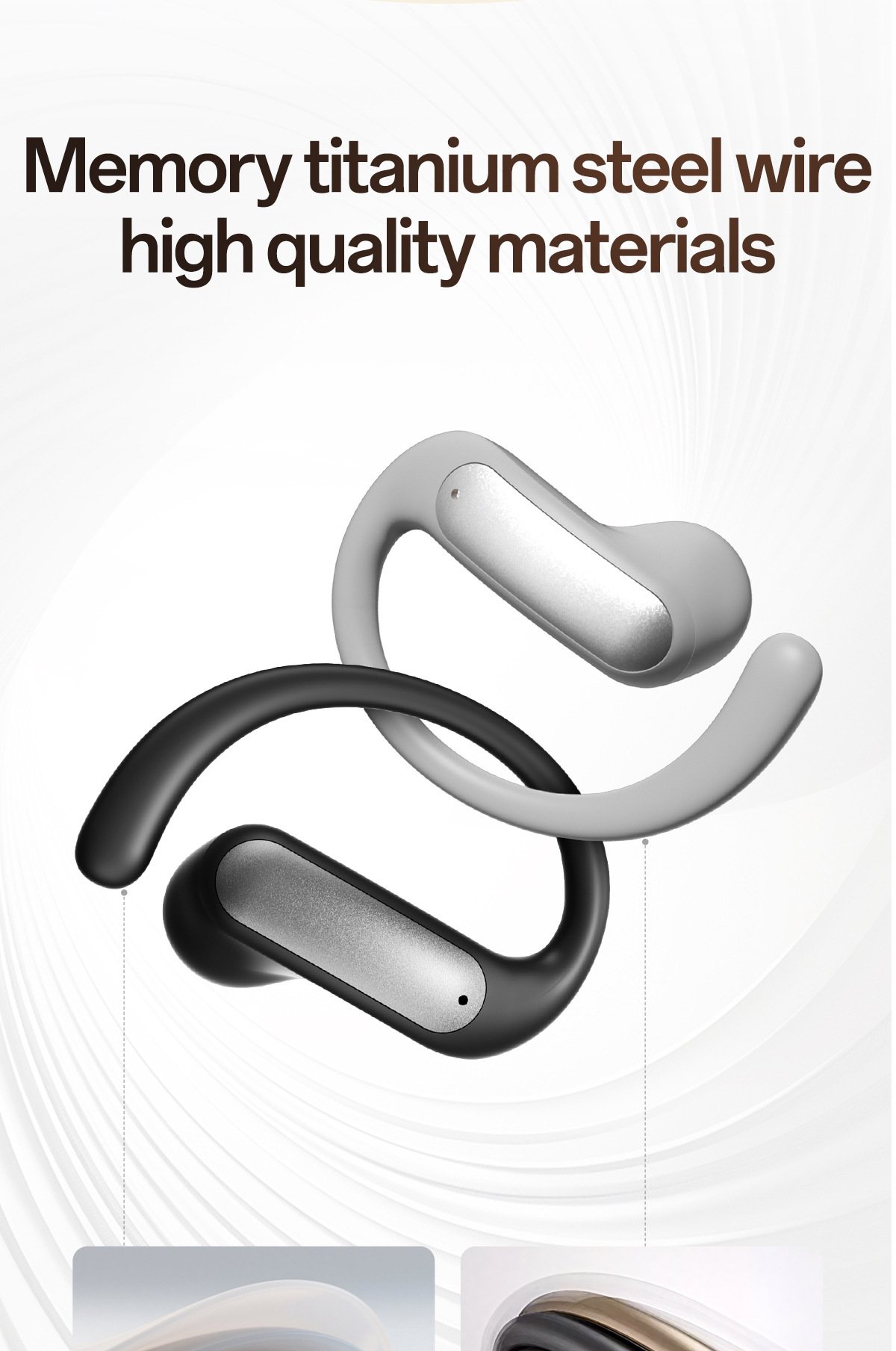 m140 bluetooth earphones ows open ear hanging low latency wireless non in ear bluetooth earphones
