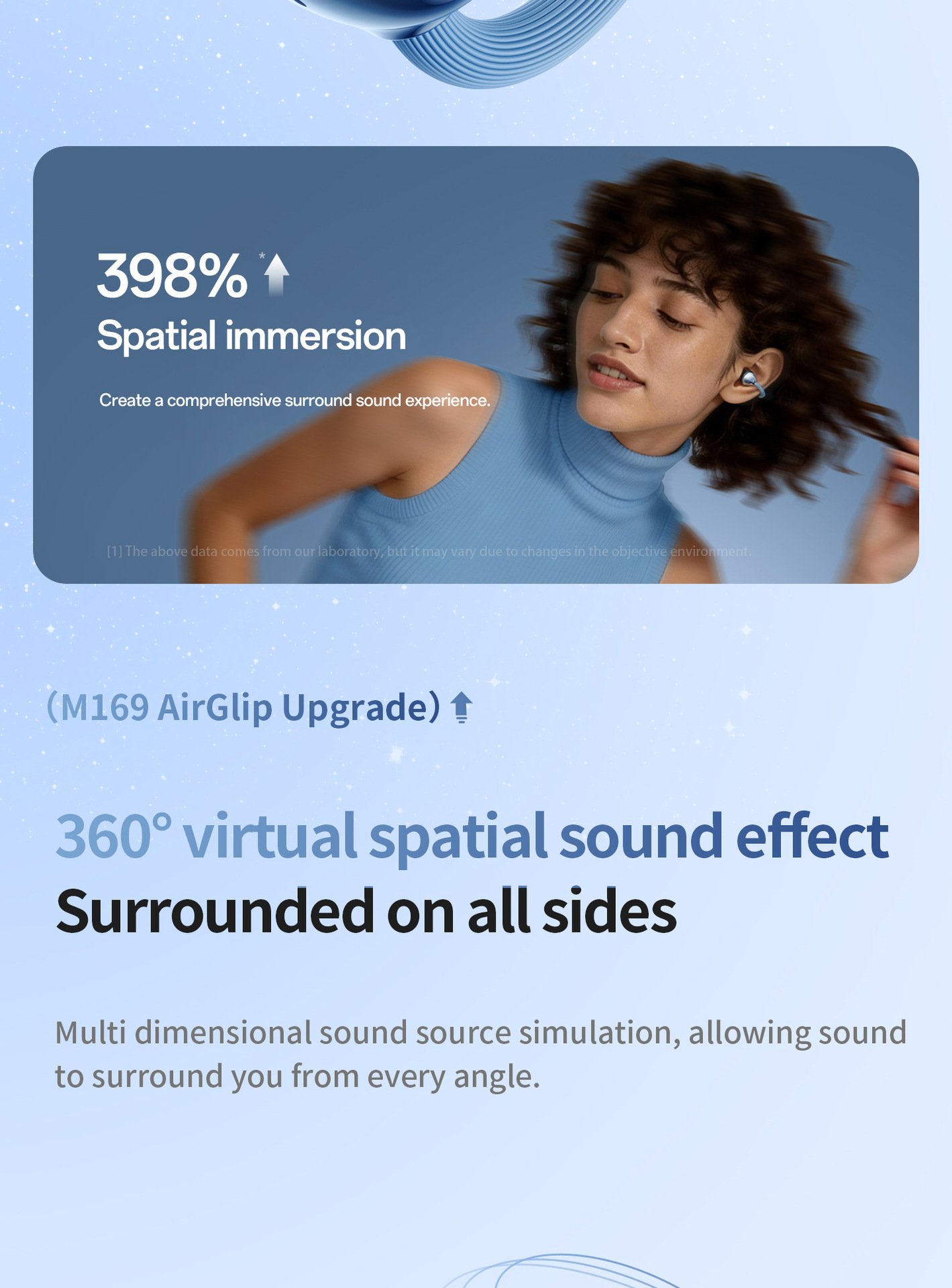 c bridge comfortable and stable bluetooth earphone clip on wireless earphone does not enter the ear and does not cause pain when worn for a long time