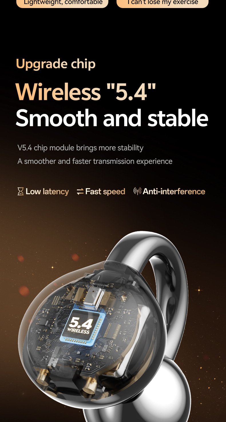 m110 ear clip bluetooth headset: smart multi language ai translation wireless bluetooth headset