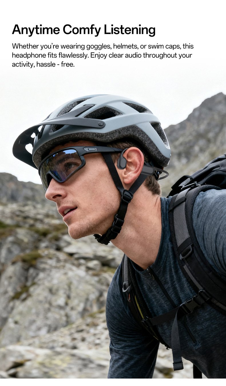 x5 bone conduction bluetooth headphones for swimming & running — professional ipx8 waterproof, 32gb storage, sports noise cancellation