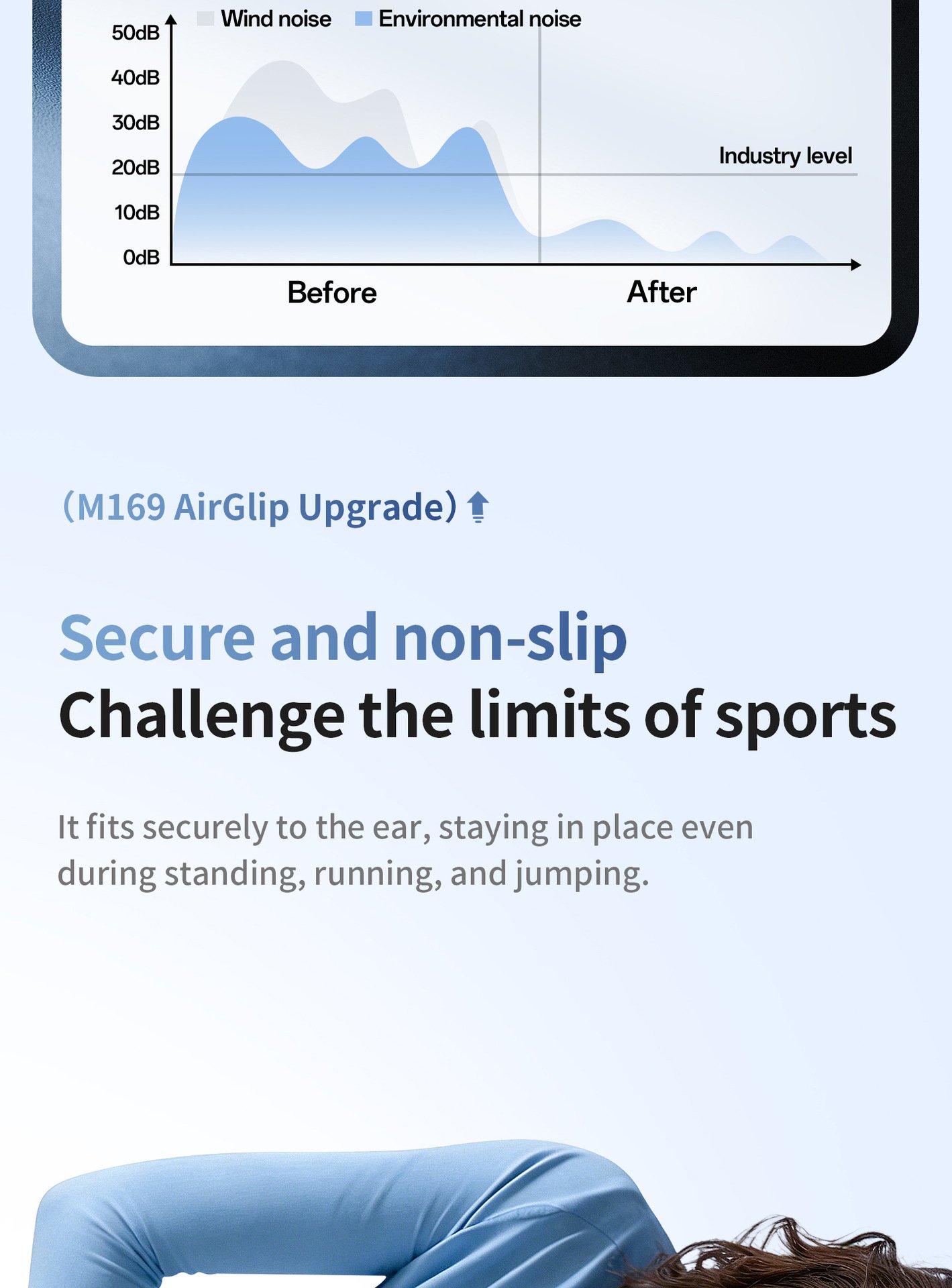 c bridge comfortable and stable bluetooth earphone clip on wireless earphone does not enter the ear and does not cause pain when worn for a long time