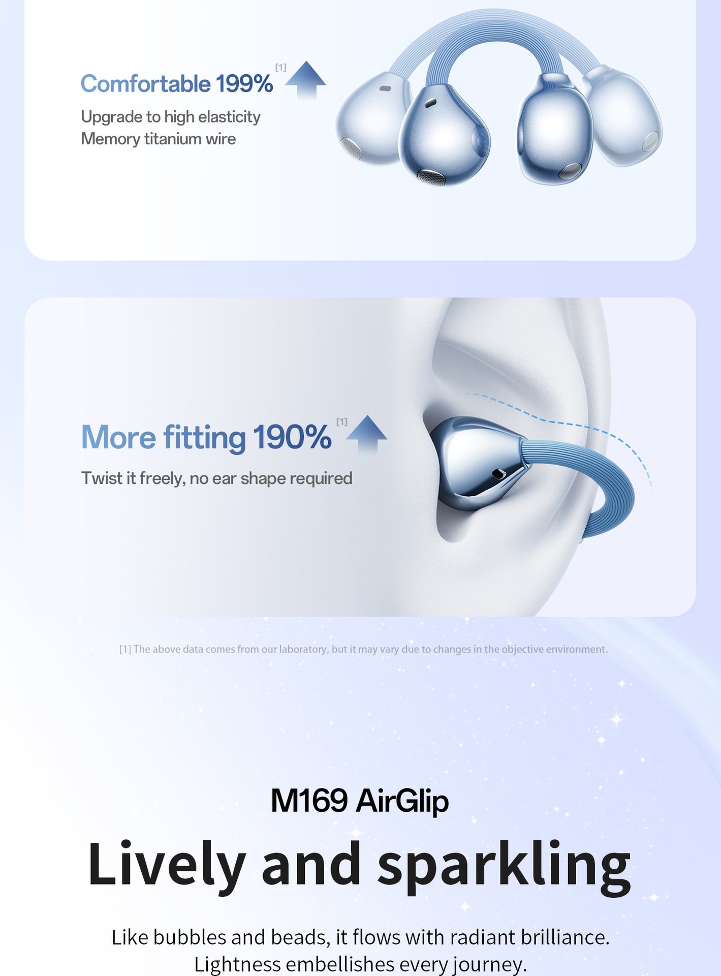 c bridge comfortable and stable bluetooth earphone clip on wireless earphone does not enter the ear and does not cause pain when worn for a long time