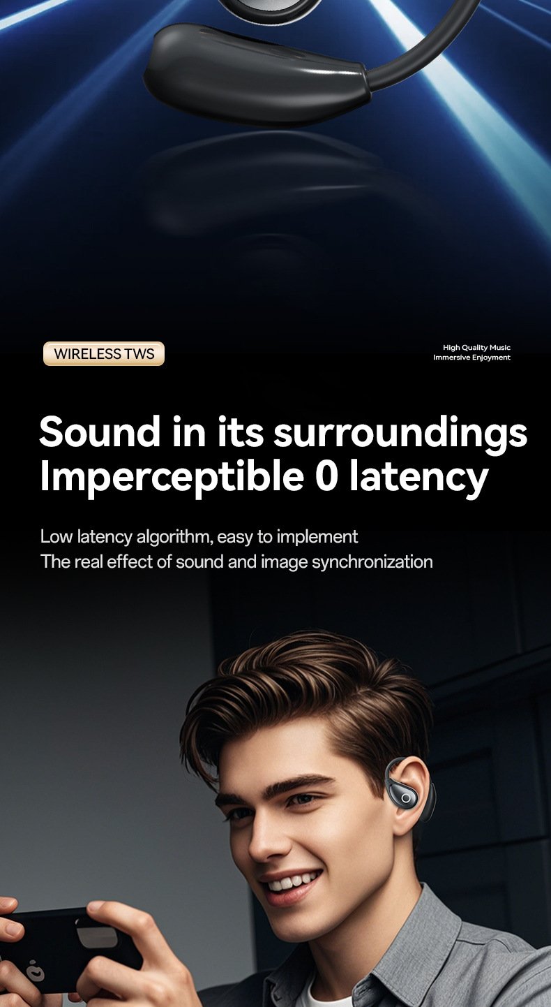 ai translation bluetooth headphones — wireless, ultra long battery life, touchscreen, open ear design