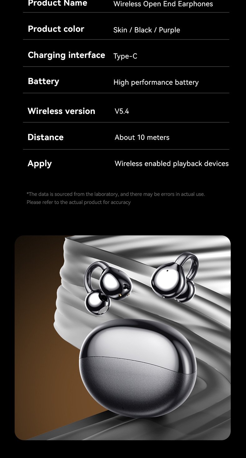 m110 ear clip bluetooth headset: smart multi language ai translation wireless bluetooth headset