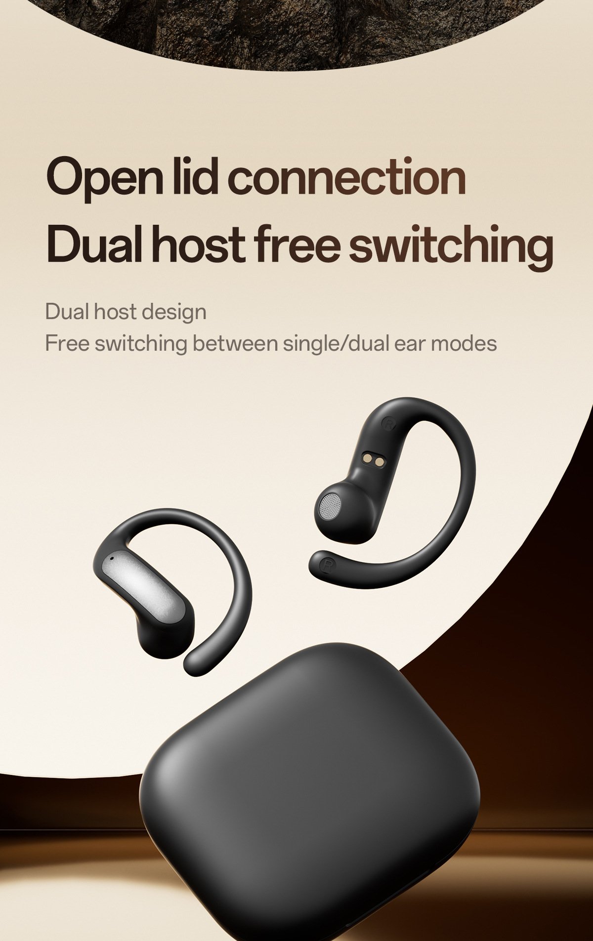 m140 bluetooth earphones ows open ear hanging low latency wireless non in ear bluetooth earphones