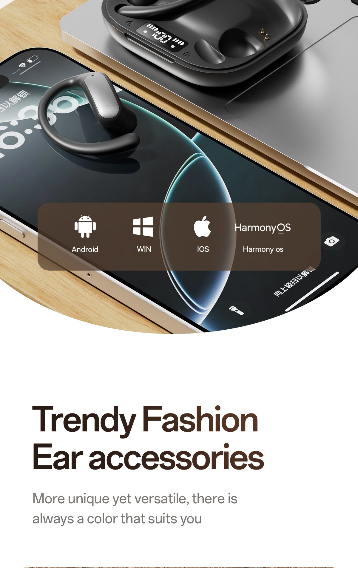 m140 bluetooth earphones ows open ear hanging low latency wireless non in ear bluetooth earphones