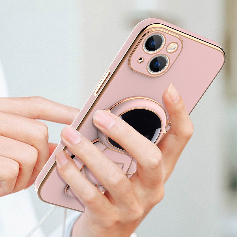 3D Astronaut iPhone Case Anti-Drop Electroplating Bracket - Image 2