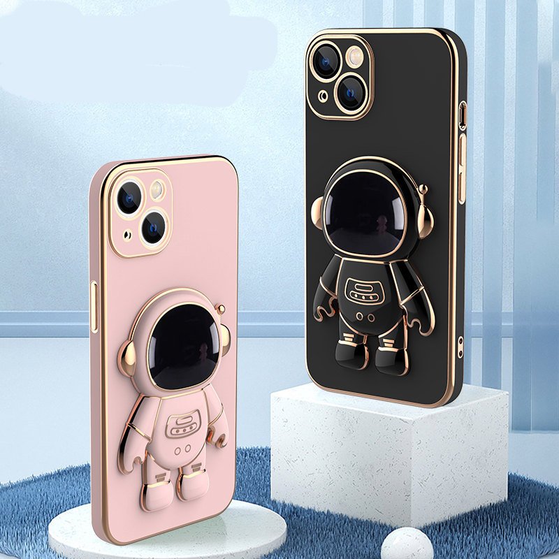 3D Astronaut iPhone Case Anti-Drop Electroplating Bracket - Image 3