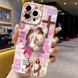 Religious Colorful Painted Jesus TPU Soft Phone Case For iPhone 17 Pro Max Air 17E 16E 16 15 14 13 12 11 XS X XR 7 8 Plus Cover