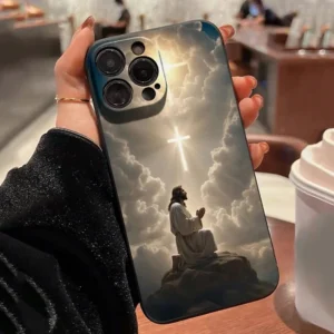 Jesus Cross Painted Phone Case For iPhone 16 15 14 13 12 11 Pro Max XS X XR 7 8 Plus Mini SE 2020 2022