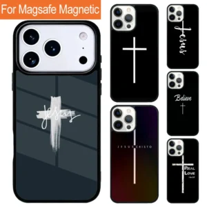 Bible Jesus Christ Christian Cross Magnetic Phone Case For iPhone 17 Pro 16 15 13 12 11 Pro Max Air 14 Plus Magsafe Cover